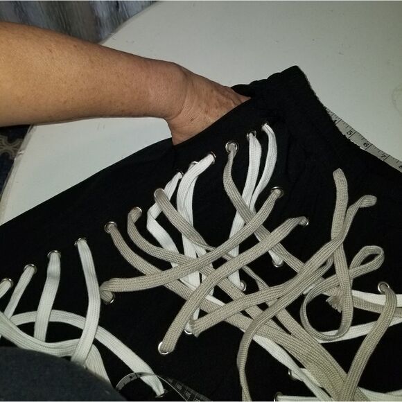 Unusual unique corset black trousers pants medium NWOT - Picture 13 of 15